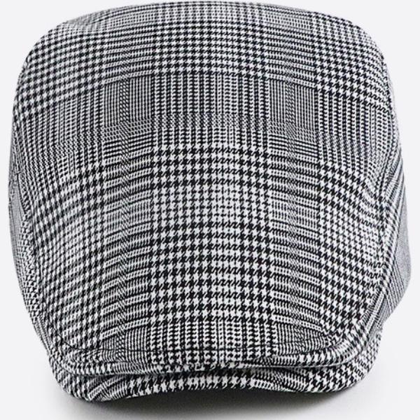Peaked Cap Retro Literary Painter Plaid Beret Forward Hat Male Anti-sunshine - Image 4