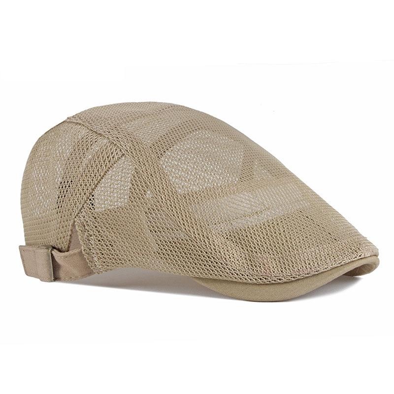 Children's Hat Breathable Mesh Summer Hat Adjustable Newsboy Beret Ivy Cap Cabbie Flat Cap - Image 7