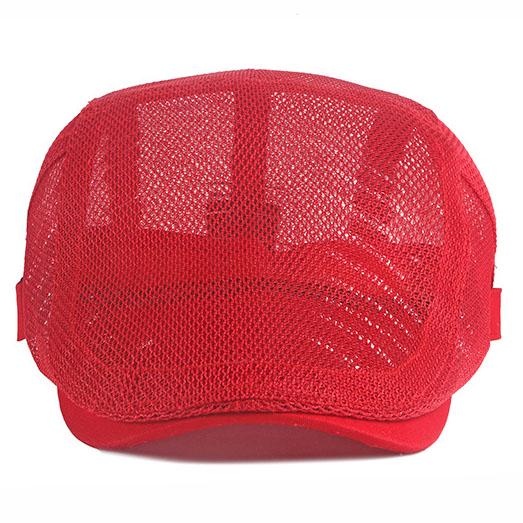Children's Hat Breathable Mesh Summer Hat Adjustable Newsboy Beret Ivy Cap Cabbie Flat Cap - Image 2