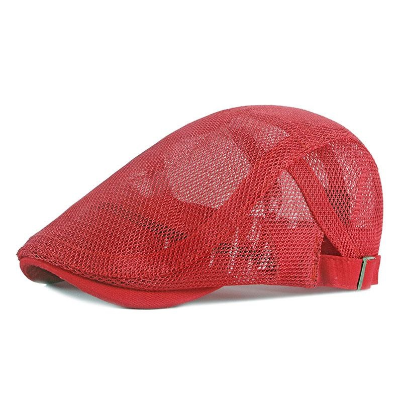 Children's Hat Breathable Mesh Summer Hat Adjustable Newsboy Beret Ivy Cap Cabbie Flat Cap - Image 3