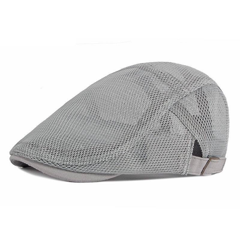 Children's Hat Breathable Mesh Summer Hat Adjustable Newsboy Beret Ivy Cap Cabbie Flat Cap - Image 4