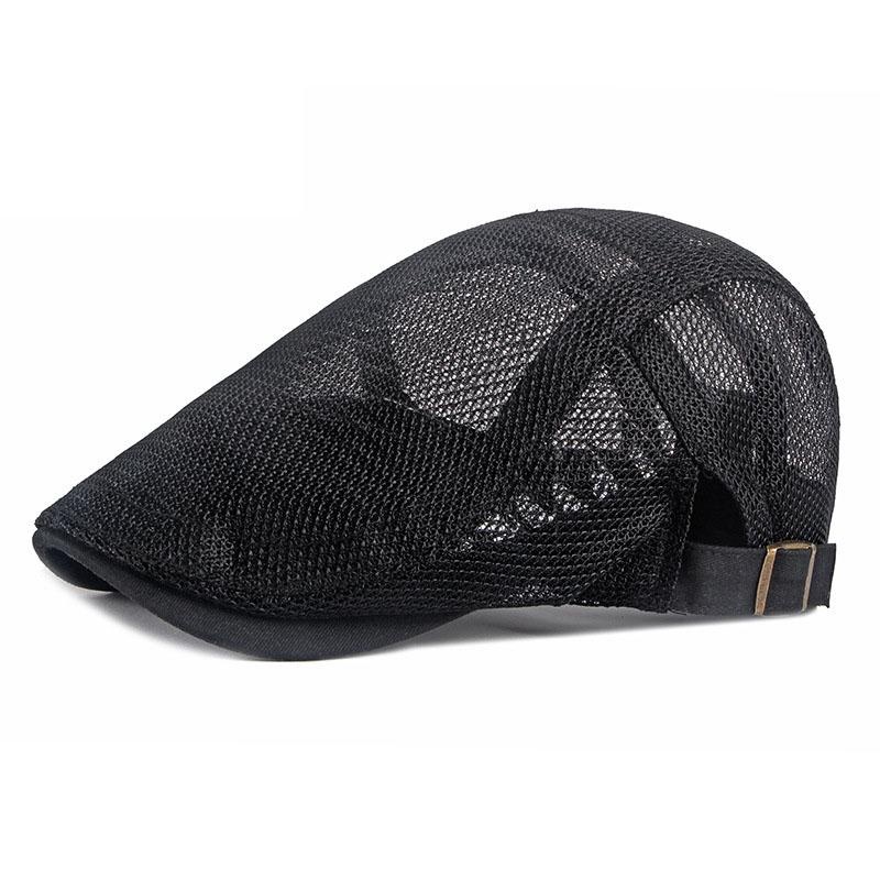 Children's Hat Breathable Mesh Summer Hat Adjustable Newsboy Beret Ivy Cap Cabbie Flat Cap - Image 5
