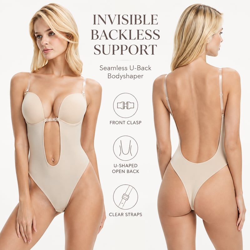 Deep V Underwear Backless Bra  U-shaped Wedding Party Backless Dress Underwear