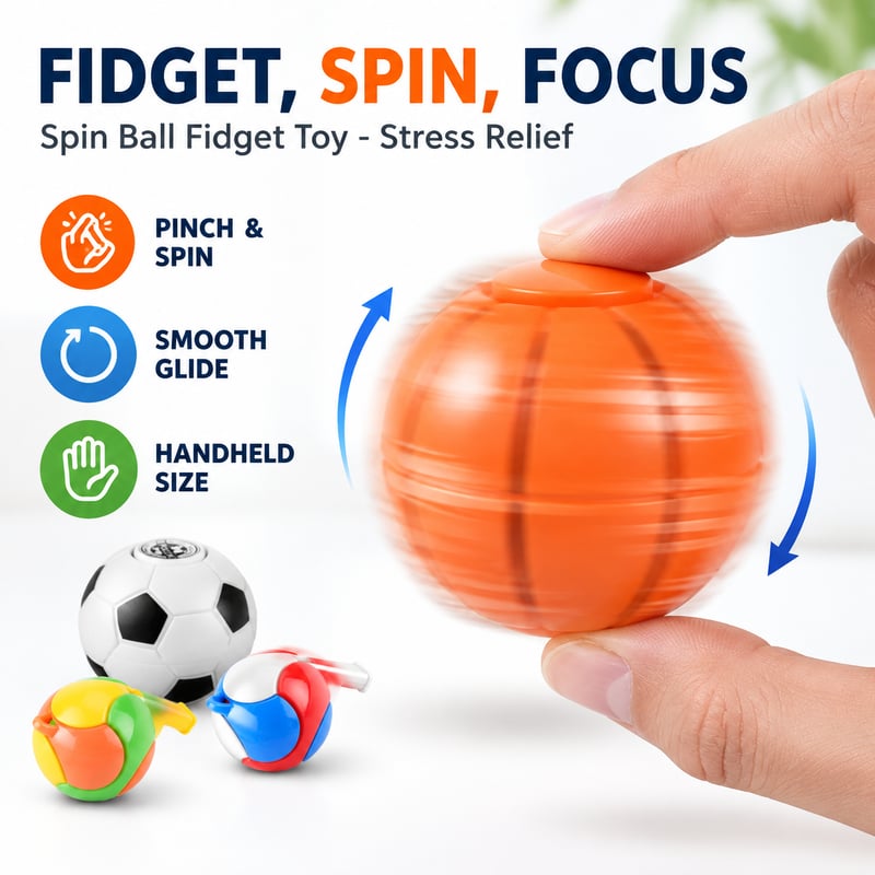 Mini Finger Spinner Basketball ,Susenstone 2017 Basketball Spinner,Football EDC Stress Relief Gyro Toy