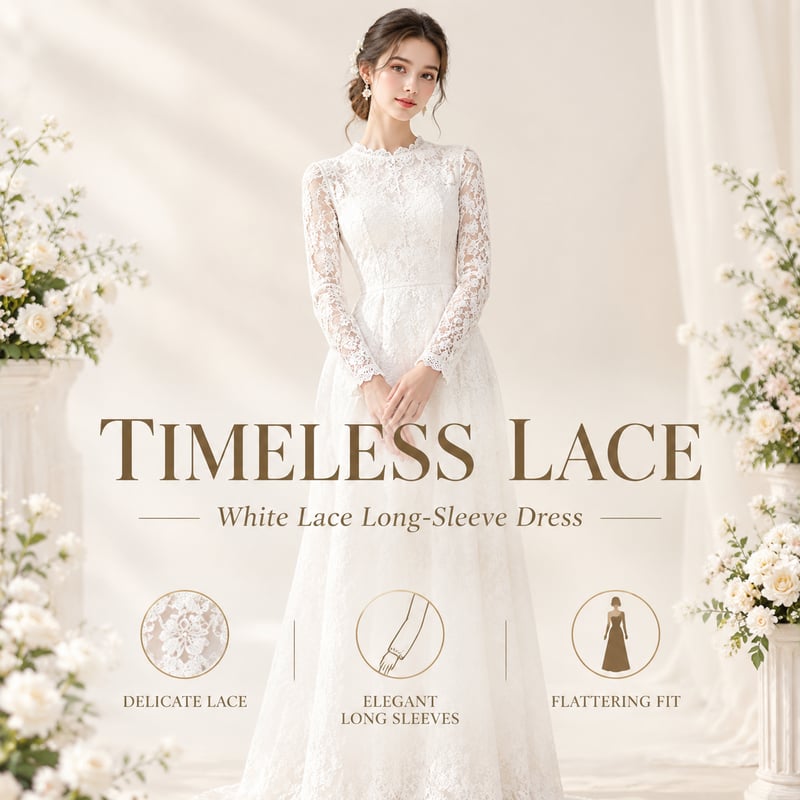 2017 White Sexy Deep V-neck Long-sleeve See-through Lace Tight Trailing Connect Dress Skirt - Image 2