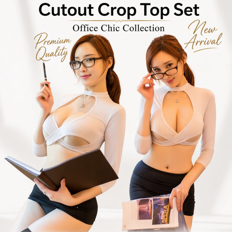 Three-Piece Sexy See-through Underwear Transparent Cardigan Uniform Temptation Sexy Package Hip Skirt Secretary Suit£¨Skirt&Coat&Thong£©