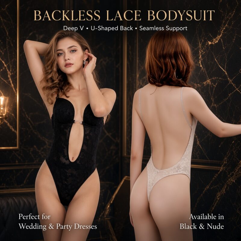 Backless Bra Underwear Deep V U-shaped Wedding Party Backless Dress Underwear