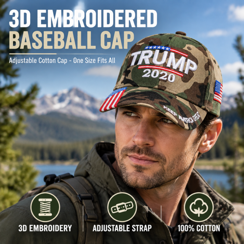 Donald Trump 2020 Hat - Keep America Great  3D Embroidery American Flag Donald Trump MAGA Baseball Cap