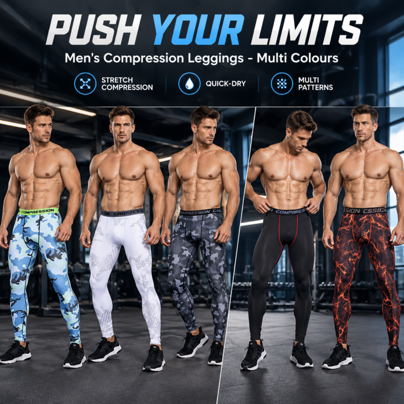 Mens Compression Pants New Fashion Print Quick Dry Skinny Bodysuit Leggings Tights Fitness MMA Pants Trousers Elasticity Leggings