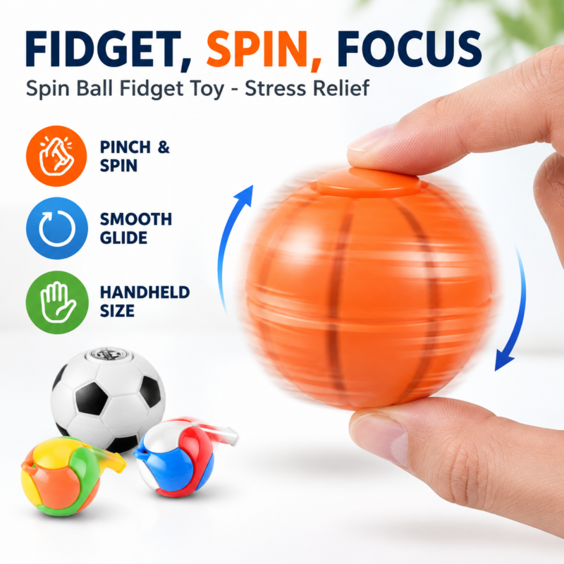 Mini Finger Spinner Basketball ,Susenstone 2017 Basketball Spinner,Football EDC Stress Relief Gyro Toy